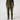 Green camouflage field pants with long legs and rear view of knee and pocket panels