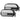 Obsidian black and white hook-and-loop backing pouches with clear-front panel, 2-pack