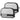 Obsidian black and white hook-and-loop backing pouch set with mesh top and clear-front panel