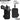 Black universal hook-back pistol holster with pistol pictured.