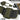 Universal hook-back pistol holster in dark green fabric, with rear hook backing and elastic loop