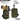 Olive universal hook-back pistol holster with pistol pictured.