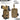 Universal hook-back pistol holster in tan fabric, with rear hook panel and side retention strap