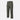 Green ripstop stretch pants with elastic waistband and cargo pockets, straight leg