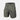 Olive green stretch ripstop shorts, elastic waist, cargo side pockets