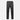 Nylon windrunner pants, black, front view with adjustable ankle hems