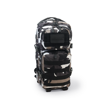 20L tactical assault backpack, camo pattern, MOLLE front webbing