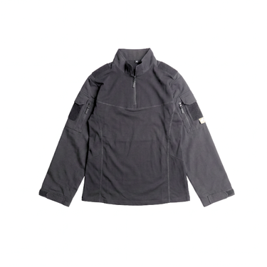 CoolingX tactical quarter-zip shirt with stand collar, dark gray/black