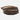 Dark brown and tan waist pack with front zip pocket and adjustable belt strap