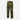 Green camouflage combat pants with cargo leg pockets and adjustable waistband.
