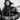 Dark leather bomber jacket with shearling hood and fur-trim collar in vintage photo