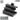 Wall-mounted drill bit rack, obsidian black steel with multiple size slots