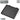 Dark grey folding workbench wall rack panel with latch tabs and steel top