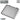 Light grey folding workbench wall rack panel with latch tabs and steel top