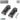 Dark gray picatinny rail wall rack pieces with hex bolts and installation hex key