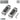 Gunmetal gray picatinny rail wall rack pieces, includes mounting hardware and hex key