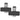 Magnetic pistol wall mount rack system, gray holders with black textured grips