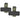 Magnetic pistol wall mount rack system, OD green holders with black textured grips