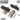 Magnetic pistol wall mount rack system, tan mounts with textured grip and mounting hardware