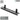 Obsidian black steel plier wall rack with punched tool holes and two end mounts
