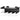 Black metal drill wall shelf rack with four tool slots and clip-on brackets