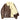 Brown leather jacket with shearling lining, zip front, chest pocket and cuffs