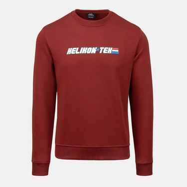 Rusty red Helikon HTX Joe crewneck sweatshirt with front logo print