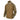 Tan combat shirt with woodland camo sleeves, stand collar and quarter zip.