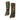 Long brown-green camo gaiter pair with top strap buckle and drawstring hem