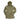 Olive green M-65 field jacket with hooded collar, button front, drawstring hem