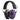Electronic ear protection headphones with purple and black ear cups and mesh headband