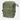 Olive cargo pouch, front view, with MOLLE webbing and elastic cord pulls
