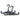 Tactical vest hanger pair with two curved hooks, gray