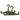 Tactical vest hanger pair with two curved hooks, olive green