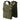 Olive green tactical plate carrier vest with front MOLLE webbing and padded side panels
