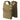 Coyote tactical plate carrier vest with front MOLLE webbing and padded panels