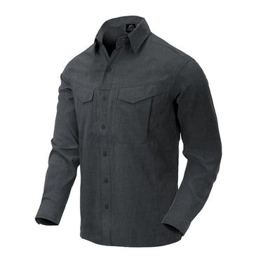Helikon Defender Mk2 gentleman shirt in dark melange grey, long-sleeve button-front