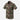 Men's short-sleeve Hawaiian shirt with red-and-green camo print and button front.
