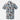 Men's short-sleeve Hawaiian shirt back view with light blue and tan camo brush print.