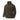 Olive green windblocker jacket with stand collar and zip front