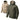 Reversible camouflage hoodie jacket, full-zip with drawstring hood; tan and dark olive camo.