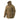 Hooded field smock with front zip and snap pockets, tan canvas