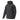 Charcoal gray tactical jacket with hood, full-zip front, and drawstring hem