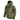 Hooded insulated jacket, green-brown camo, full-length front zipper and drawstring hood