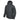 Hooded insulated jacket, dark gray, full-length front zipper and drawstring hood