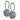 SW Grey 3-digit combination cable lock set with two braided steel cables