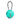 Bright teal 3-digit cable lock with steel cable loop and dial