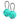 Bright teal 3-digit cable lock pair with steel cable loops and dials