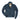 Navy flight bomber jacket with zip front, stand collar, and sleeve patch pocket.