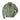 Sage green flight bomber jacket with zip front, stand collar, and utility sleeve pocket.